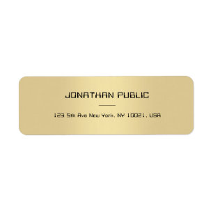 Stijlvol goudSjabloon elegant minimalistisch ontwe Etiket