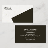 Stijlvol goudstof en donkergroen Visitekaartje (Voorkant / Achterkant)