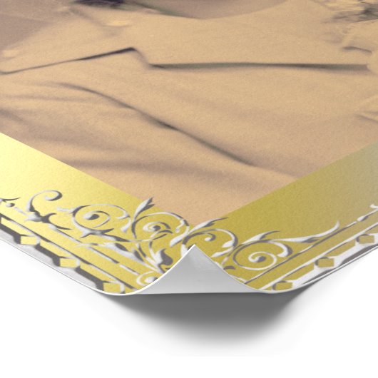 Stijlvol goudzilver lijst, aangepaste foto poster (Hoek)