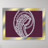 Stijlvol goudzilver lijst, aangepaste foto poster (Voorkant)