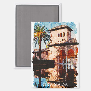 Stijlvol Granada Spanje Alhambra Reizen Magneet
