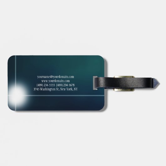 Stijlvol Greeny Plain Clean Bagagelabel (Achterkant horizontaal)