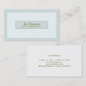 Stijlvol grijs blauw Visitekaartje (Voorkant / Achterkant)
