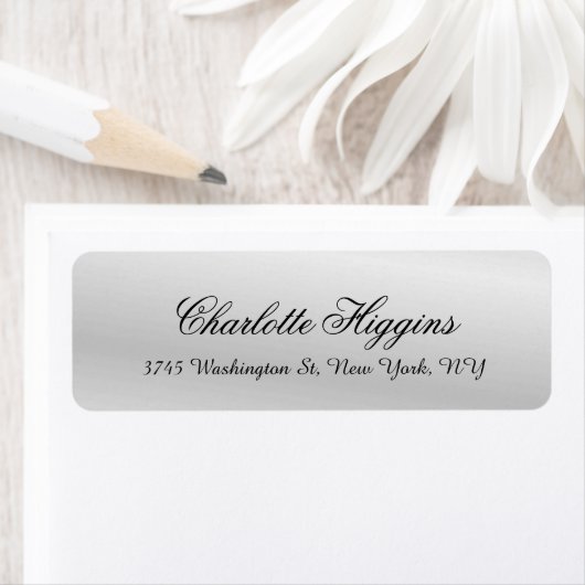 Stijlvol, grijs, elegant, uniek script etiket (Insitu)