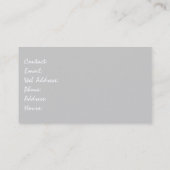 Stijlvol grijs en roze  Bed Visitekaartje (Achterkant)