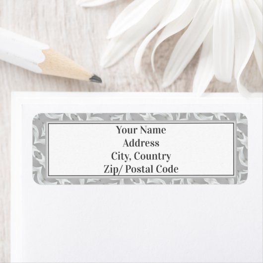 Stijlvol grijs en wit etiket (Insitu)