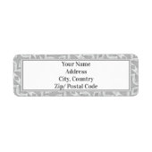 Stijlvol grijs en wit etiket (Voorkant)