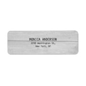  Stijlvol Grijs Hout Plain Modern Etiket (Voorkant)