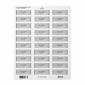  Stijlvol Grijs Hout Plain Modern Etiket (Full Sheet)