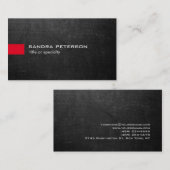 Stijlvol grijs krijtbord Modern Uniek Visitekaartje (Voorkant / Achterkant)