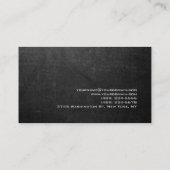 Stijlvol grijs krijtbord Modern Uniek Visitekaartje (Achterkant)