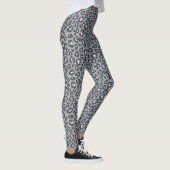 Stijlvol grijs lak printpatroon leggings (Rechts)