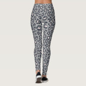 Stijlvol grijs luipaardprintpatroon leggings (Achterkant)