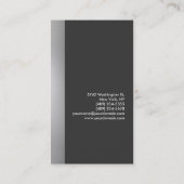 Stijlvol grijs modern verticaal Visitekaartje (Achterkant)