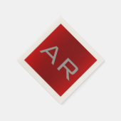 Stijlvol grijs monogram servet (Hoek)