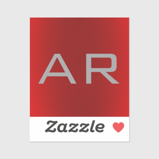 Stijlvol grijs monogram sticker (Vel)