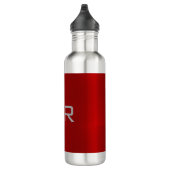 Stijlvol grijs monogram waterfles (Rechts)