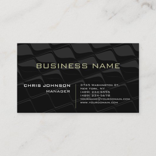 Stijlvol grijs patroon Futurist Techno Visitekaart Visitekaartje (Voorkant)