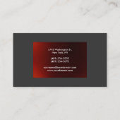 Stijlvol grijs rood aantrekkelijk Visitekaartje (Achterkant)