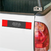 Stijlvol grijs Rood Minimalistisch Modern Bumpersticker (Op Truck)