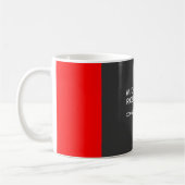 Stijlvol grijs Rood Minimalistisch Modern Koffiemok (Links)