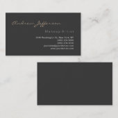 Stijlvol grijs Script Makeup Artist Visitekaartje (Voorkant / Achterkant)