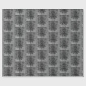 Stijlvol, grijs sneeuwflake design kerstmis cadeaupapier (Vlak)