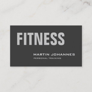 Stijlvol grijs visitekaartje personal trainer