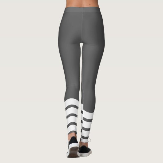Stijlvol grijs werkstuk leggings (Achterkant)