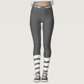 Stijlvol grijs werkstuk leggings (Voorkant)