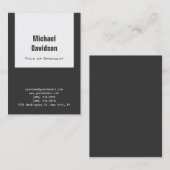 Stijlvol grijs witte streep Visitekaartje (Voorkant / Achterkant)