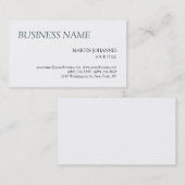 Stijlvol grijs zwart Visitekaartje (Voorkant / Achterkant)