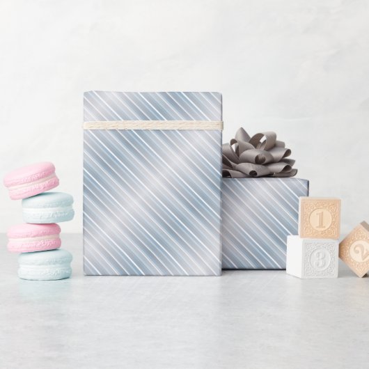 Stijlvol grijsblauw cadeaupapier (Baby Shower)