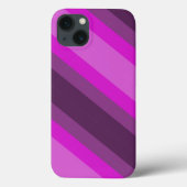 Stijlvol grillig roze en paarse streepjespatroon Case-Mate iPhone case (Achterkant)