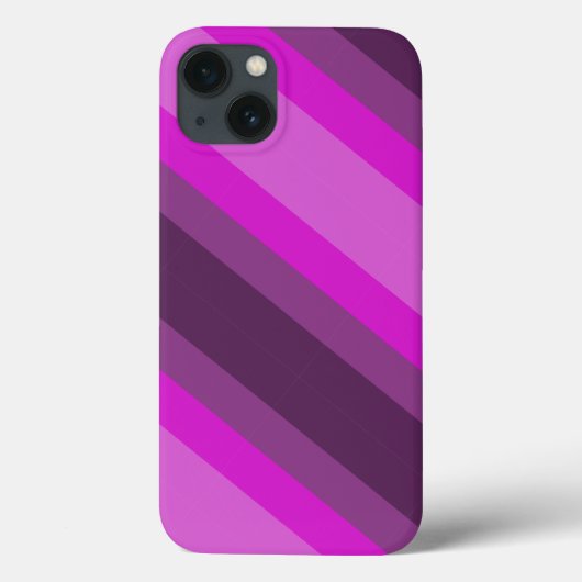 Stijlvol grillig roze en paarse streepjespatroon Case-Mate iPhone case (Achterkant)