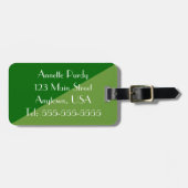 Stijlvol groen 2 Tone Designer Bagagelabel (Voorkant horizontaal)