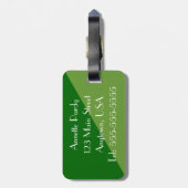 Stijlvol groen 2 Tone Designer Bagagelabel (Achterkant verticaal)