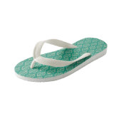 Stijlvol groen bladpatroon kinder teenslippers (Schuin)