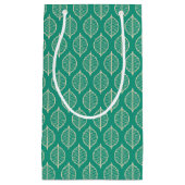 Stijlvol groen bladpatroon klein cadeauzakje (Voorkant)