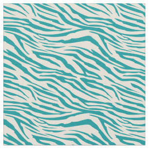 Stijlvol groen blauw ivoor geometrisch zebra patro stof