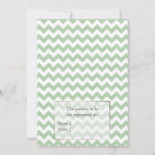 Stijlvol groen Chevron Couple's Baby shower Kaart (Achterkant)
