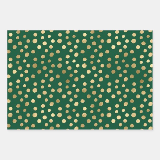 Stijlvol groen en gouden tropisch Oerwoud lekt Inpakpapier Vel (Voorkant 3)