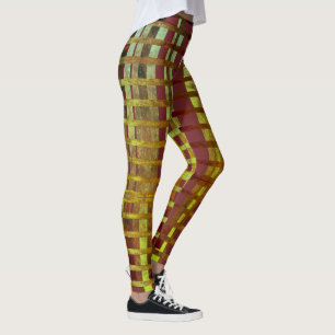 Stijlvol groen en Paars ombre Pset Pattern Leggings
