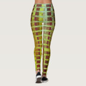 Stijlvol groen en Paars ombre Pset Pattern Leggings (Achterkant)
