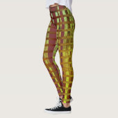 Stijlvol groen en Paars ombre Pset Pattern Leggings (Links)