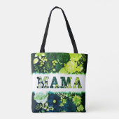 Stijlvol groen Floral MAMA Tote Bag (Achterkant)