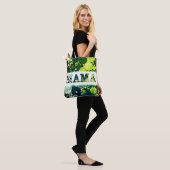 Stijlvol groen Floral MAMA Tote Bag (Op model)