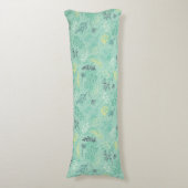 Stijlvol groen foliepatroon lichaamskussen (Voorkant Verticaal)