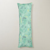 Stijlvol groen foliepatroon lichaamskussen (Achterkant (Verticaal))