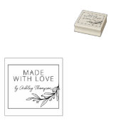 Stijlvol groen gepersonaliseerd handgemaakt door rubberstempel (Gestempeld)